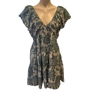 Omika Emilia - Chic Blue Patterned Dress